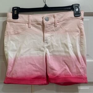 SO Girls Pink Ombré Shorts Size 14